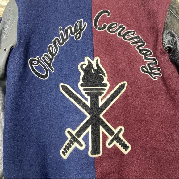 Opening Ceremony Varsity letterman’s Jacket Size XS wool/leather - Picture 3 of 11